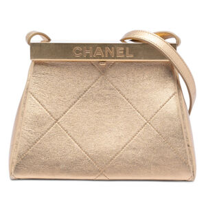 Pre-Loved Chanel Small Calfskin Kiss Lock Frame Bag